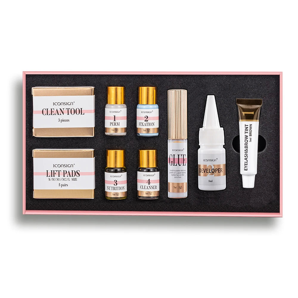ICONSIGN Lash Lift and Tint Kit Professional Eyelash Lifting Tint Brow Lamination Dye Eye Makeup Tools