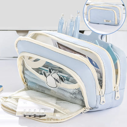 A Large-capacity Multi-layer Pencil Case, A Simple Multi-purpose Student Stationery Box And Makeup Storage Bag