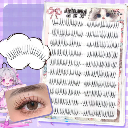 Little Devil false eyelash extenstions korean style Natural Wispy Lashes Individual clusters eyelashes For women makeup Salon