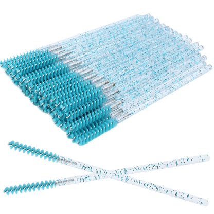 Clearance_50pcs Disposable Skinny Mascara Wands Mini Crystal Eyelash Brushes Micro Brush Lash Extension Supplies Mini Lash Brush