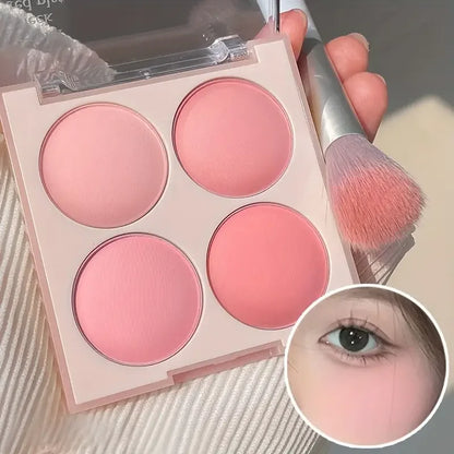 Waterproof Matte Blush Palette 4 Colors Long-Lasting Multi-Look Makeup Unisex Safe Certified Great Gift Choice