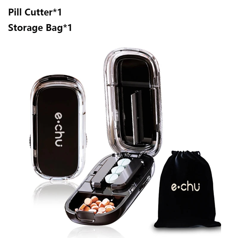 Sharp Pill Cutter Half Storage Compartment Box Splitter Divide Medicine Organizer Drug Slicer Medicine Tablet Storage Container