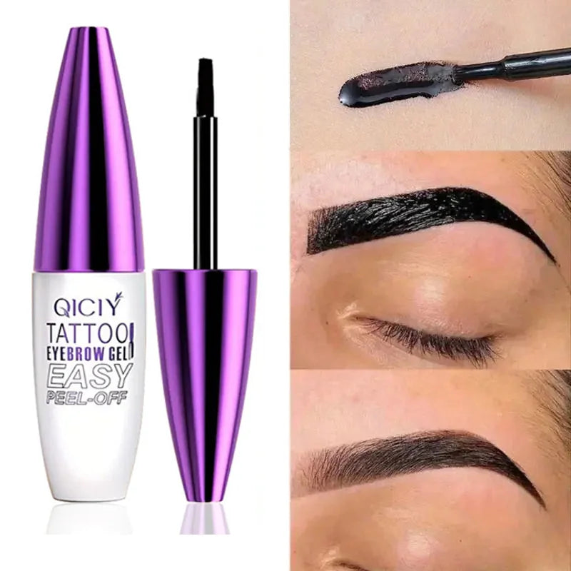 Tear off eyebrow gel, long-lasting color fixing, waterproof and sweat proof, natural makeup effect, suitable for beginners