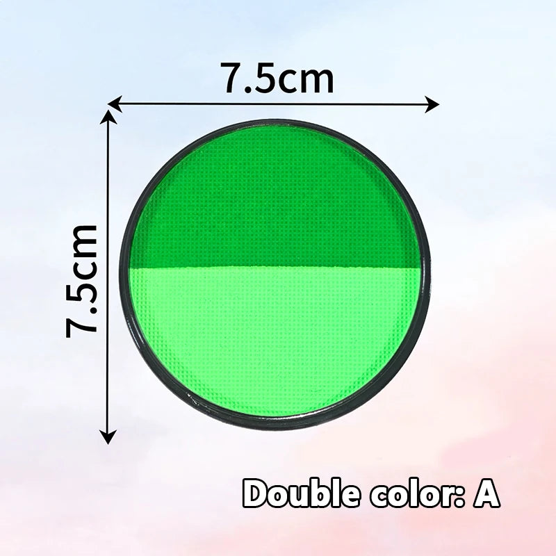 30G Multicolor Watercolor Face Paint,Dual-Tone,Easy Wash Water-Based Body Art for Stage Makeup,Art Supplies Christmas, Halloween