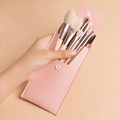 Portable 8Pcs Makeup Brush Set Soft Makeup Concealer Brush Blush Loose Powder Brush Eye Shadow Foundation Brush Beauty Tools