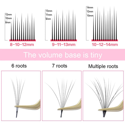 NAGARAKU Eyelashes Makeup Easy Fans Wires Extension Bloom Auto Fans Eyelash mega volume Lashes Quality Natural