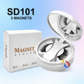 Magnetic Eyelashes Set 1 Pair Reusable No Glue Needed False Eyelashes with Magnetic Tweezers Curly Faux Lashes Makeup Tool