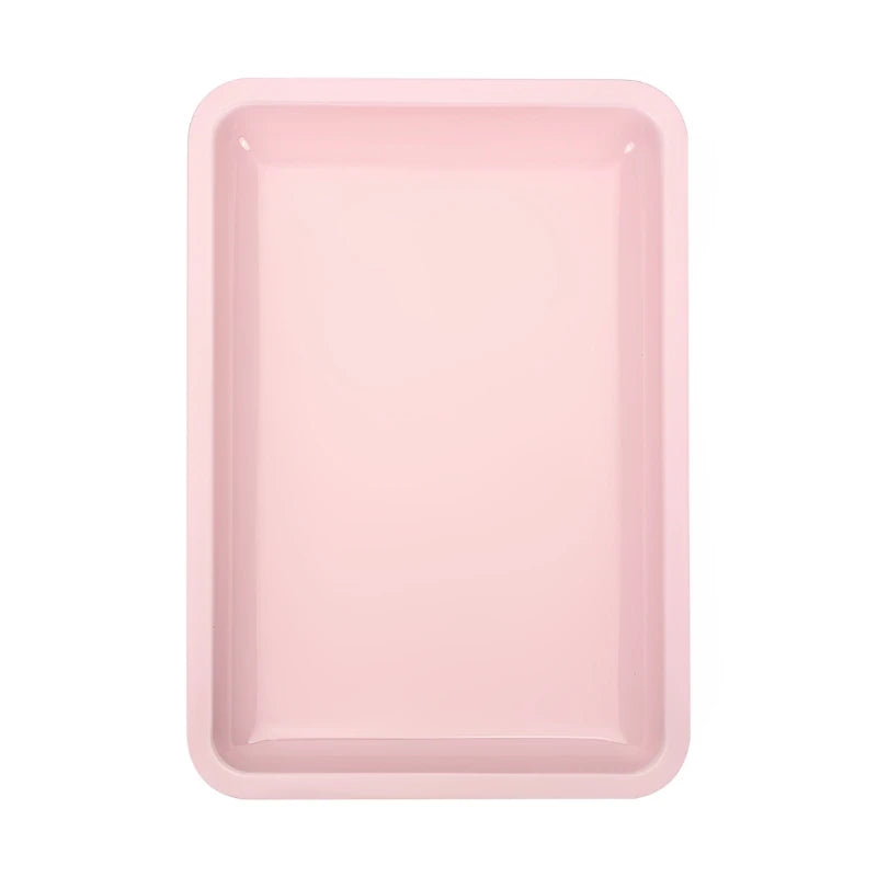 Square Stainless Steel Cosmetic Tray Eyelash Tools Tray Nail Art Equipment Plate False Nails Dish Tool Makeup Table Storage
