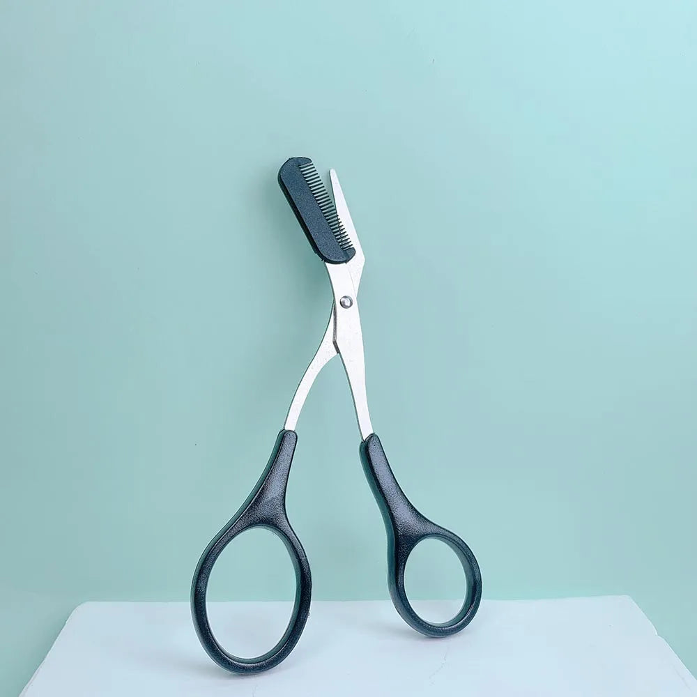 New Eyebrow Trimmer Scissor with Comb Facial Eyelash Hair Removal Grooming Shaping Eyebrow Shaver Cosmetic Makeup Accessories
