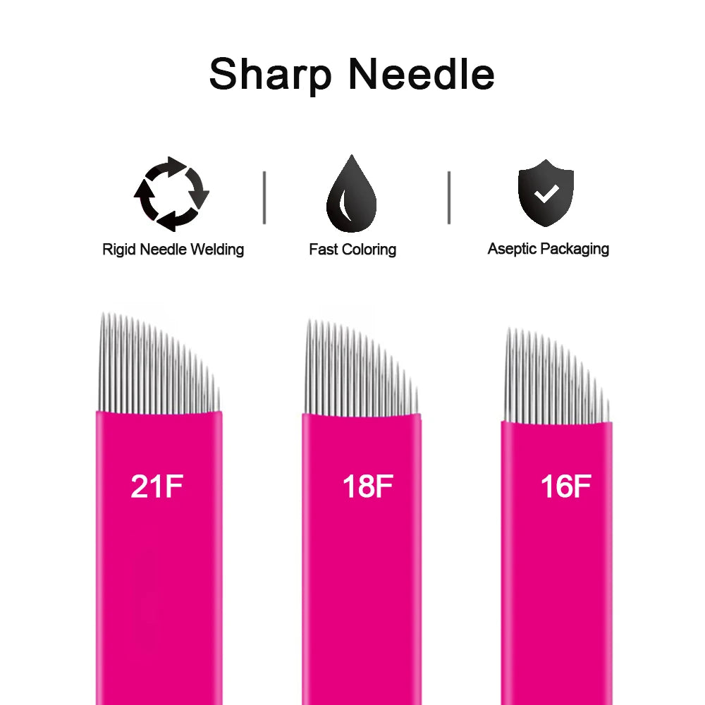 50/100pcs 0.16/0.18mm Tebori Blades Microblading Needles Permanent Makeup Eyebrow Tattoo Microblade Manual Tattoo Pen Supplies