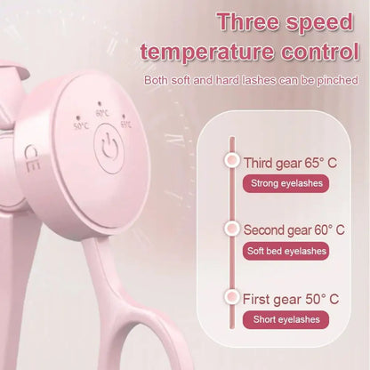Electric Heated Eyelash Curler for Women,Portable USB Rechargeable Heated Lash Curler with Quick Heat-Up, Anti-Scald Makeup Tool