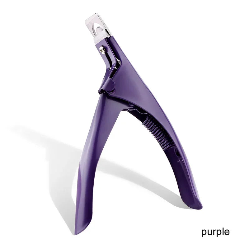 Professional False Nail Clippers False Nail Nippers Pointed ClippersUType Nail Clippers Acrylic False Nail Edge Trimmer Stainles