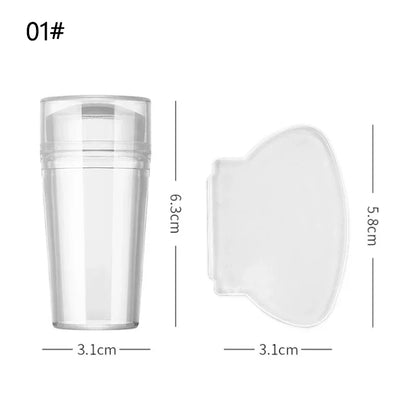 Nails Art Stamping Plates Kit French Manicure Design Plate Stamp Polish Stencil Template Seal Stamper Scraper Accessories Tools