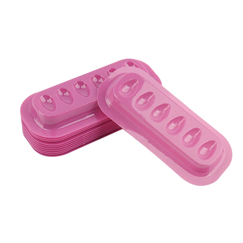 100pcs Disposable Eyelash Extension Glue Holder Pallet Gasket Lash Adhesive Container Tray Eyes Pad Long Strip Makeup Tool