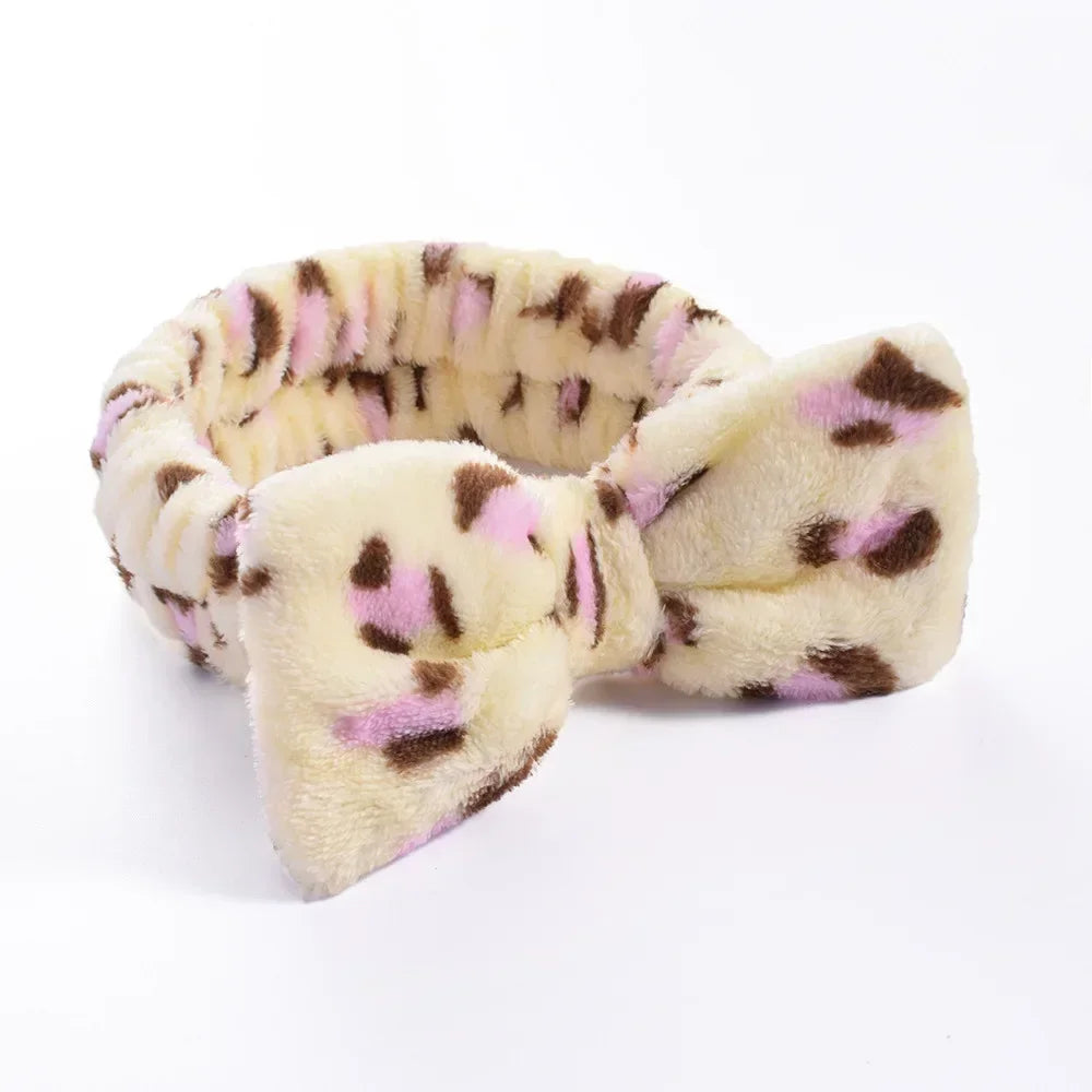 Women Makeup Coral Fleece Headband Wash Face Soft Hair Holder Elastic Top Knot Hairbands Girl Headwear Hair Accessories