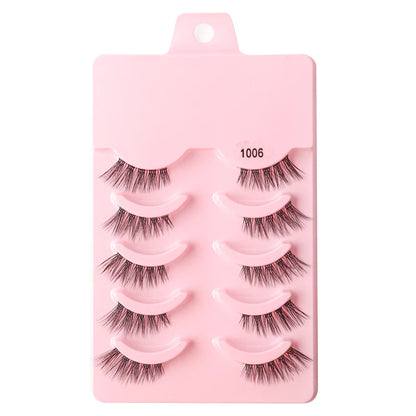 YSDO Half Eyelashes 3/5/10 Half Lashes Soft Natural Cat Eye Lashes Makeup Tool Extension Fluffy Faux Cils maquiagem Half Lashes