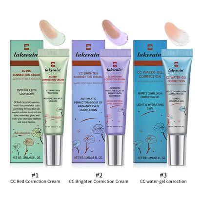 3Pcs /Set CC Cream Centella Korean Makeup Foundation Foundation Cream for Face Base Makeup Color Changing Liquid Foundation