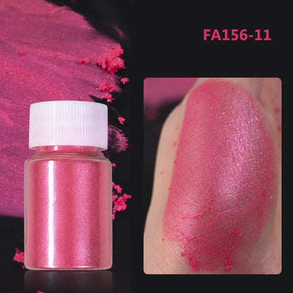 10g/Bottle White/Pink Pearlescent Nail Art Powder Sparkly Mermaid Chrome Pearl Pigment Aurora Manicure Mica Mineral Rubbing Dust