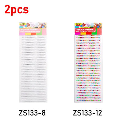 New 3mm Rhinestones for Face Makeup Crystals Bright Face Jewelry Gems Stickers Children's Stickers Adhesive Glitters for Face