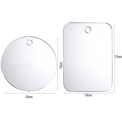 Acrylic Mirror Shower Shaving Fogless Mirror Washroom Travel Accessories For Women Makeup Man Shaving Bathroom Tools
