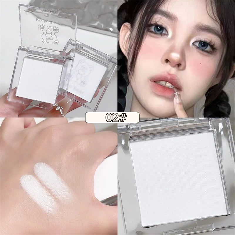 White Jade Color Eyeshadow Matte High Gloss Eyeshadow Makeup Palette Soft Brightening The Face Matte Velvet Eye Shadow Powder
