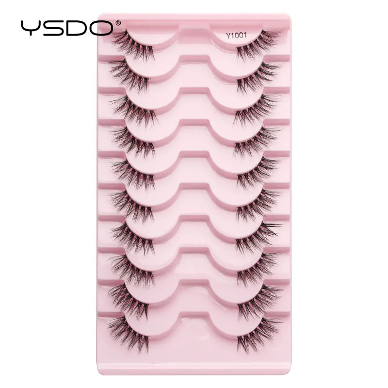 Half Eyelashes 5/10/14/20 Pairs Natural Faux Mink Lashes Cat Eye Lashes Wispy Fluffy Eyelash Extension Makeup Manga False Lashes