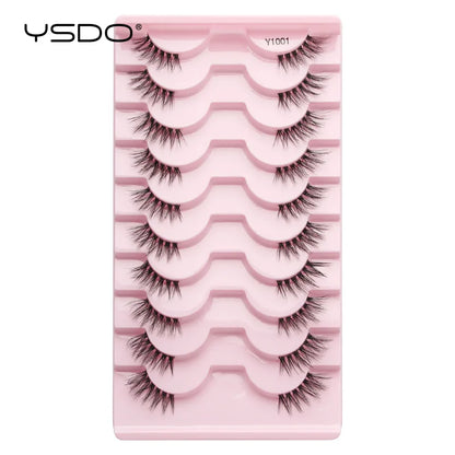 Half Eyelashes 5/10/14/20 Pairs Natural Faux Mink Lashes Cat Eye Lashes Wispy Fluffy Eyelash Extension Makeup Manga False Lashes