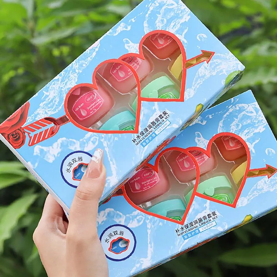 4/6/8pcs Moisturizing Lip Balm Sets Lipstick Makeup Natural Plant Base Moisturizer Lip Balm Anti-Cracking Lips Skin Care