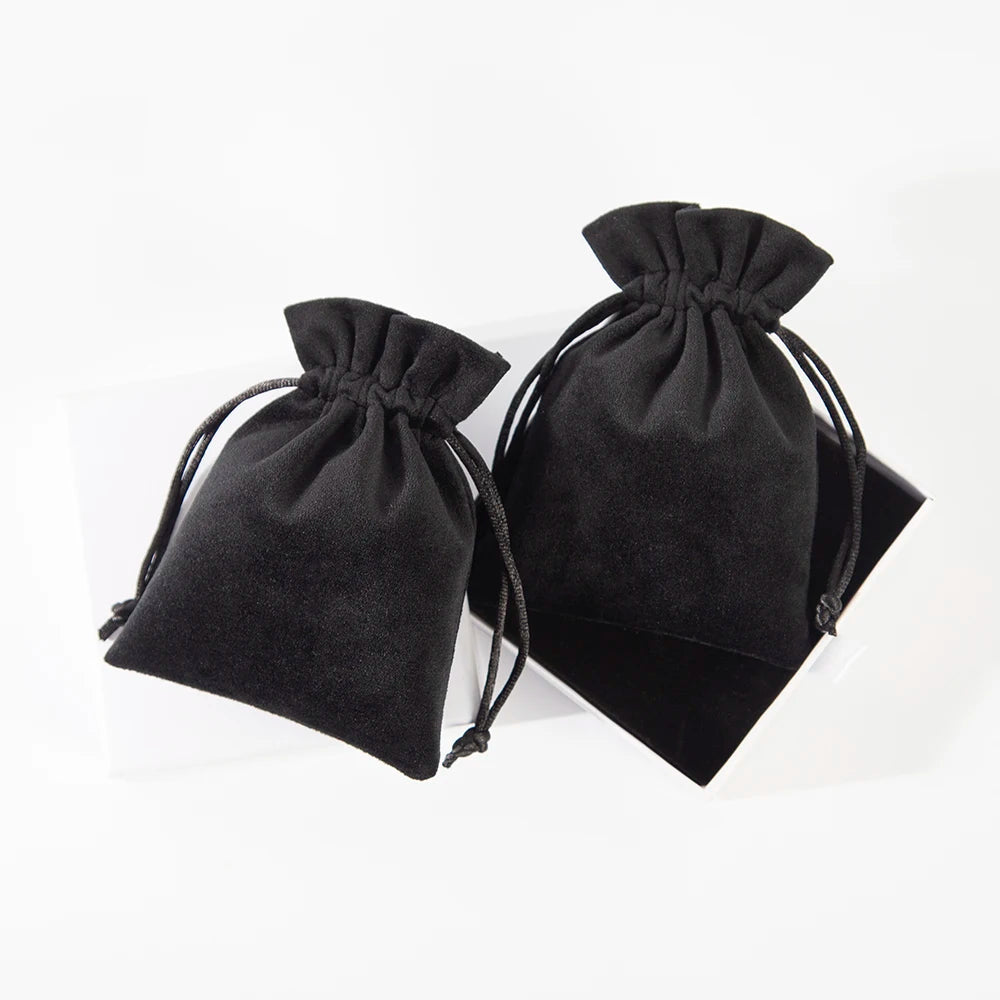 5Pcs Velvet Drawstring Bag 7x9cm 8x10cm 9x12cm 10x15cm 12x16cm 13x18cm 15x20cm Suede Flannel Gift Storage Pouch Makeup Organizer