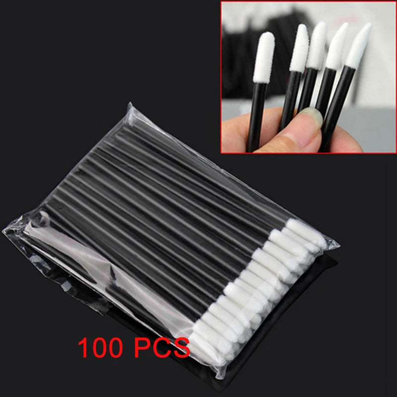 5/50/100 Pcs Lip Brushes Soft Cosmetic Lip Brush Lipstick Lip Glossy Wands Cleaner Applicator Eyeshadow Makeup Brush Tool
