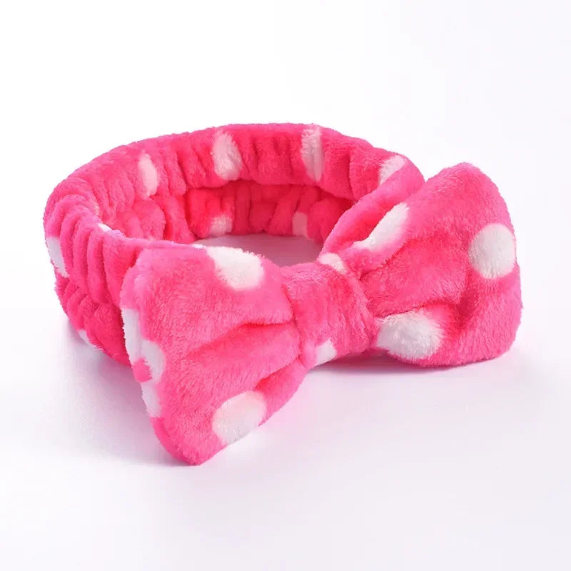 Women Makeup Coral Fleece Headband Wash Face Soft Hair Holder Elastic Top Knot Hairbands Girl Headwear Hair Accessories