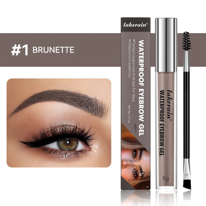 lakerain Long Lasting Waterproof Eyebrow Gel Highly Tinted Liquid Makeup Sweatproof Natural Finish Brown Black Cosmetics