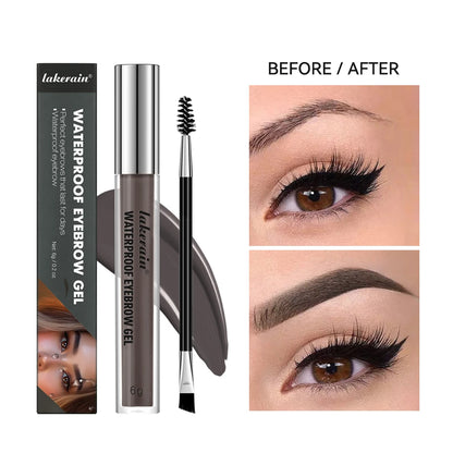 lakerain Long Lasting Waterproof Eyebrow Gel Highly Tinted Liquid Makeup Sweatproof Natural Finish Brown Black Cosmetics