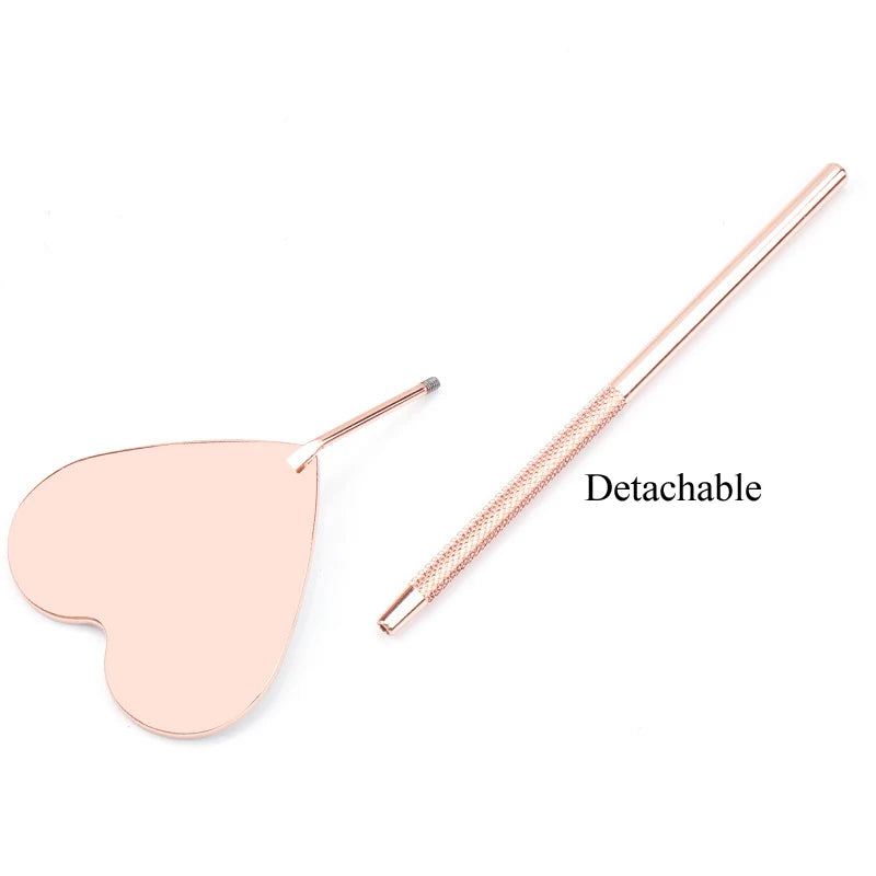 1pcs Eyelash Extension Mirror Long Style Magnify Heart Shaped Hand Mirrors For Checking False Lash Tech Supplies Makeup Tools