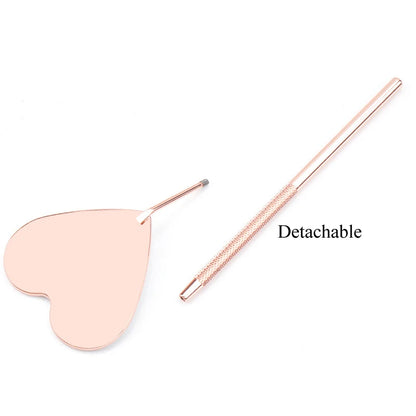 1pcs Eyelash Extension Mirror Long Style Magnify Heart Shaped Hand Mirrors For Checking False Lash Tech Supplies Makeup Tools