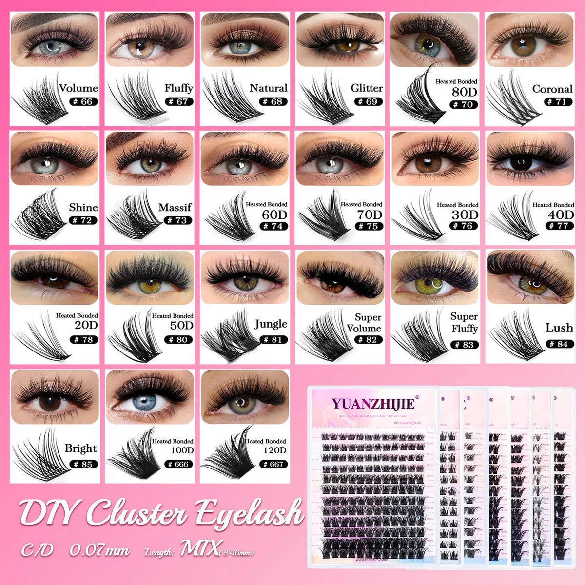 Super Cheap MASSCAKU Segemented DIY Handmade Make up Fake Lashes Cosplay Eyelashes Brush Bond maquillaje Makeup Products Fan