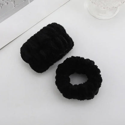 Women Makeup Coral Fleece Headband Wash Face Soft Hair Holder Elastic Top Knot Hairbands Girl Headwear Hair Accessories