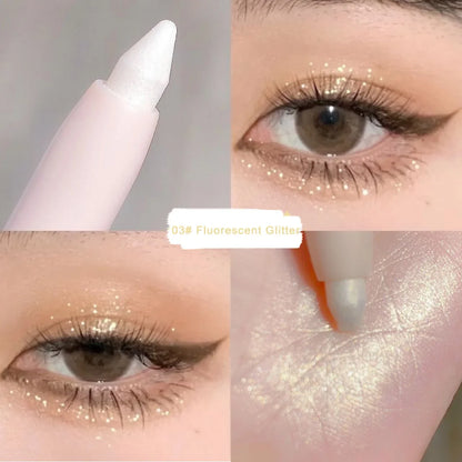 Eye Shadow Lying Silkworm Highlighter Pen Korean Eyes Makeup Matte White Pearl High-gloss Brightening Glitter Eyeshadow Stick