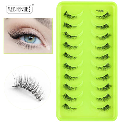 3/10 Pairs Half Lashes Cat Eyelashes Natural Long Handmade 3D Mink Lashes Makeup Tool Reusable Fake Eyelash maquillaje Faux Cils