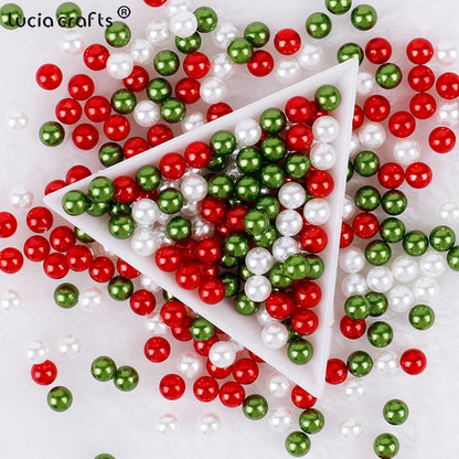 3/4/5/6/8/10mm  No Hole ABS Pearl Bead For  Makeup Box Filling Bead  Christmas/Garment Sewing /DIY Crafts Decoration  V0824