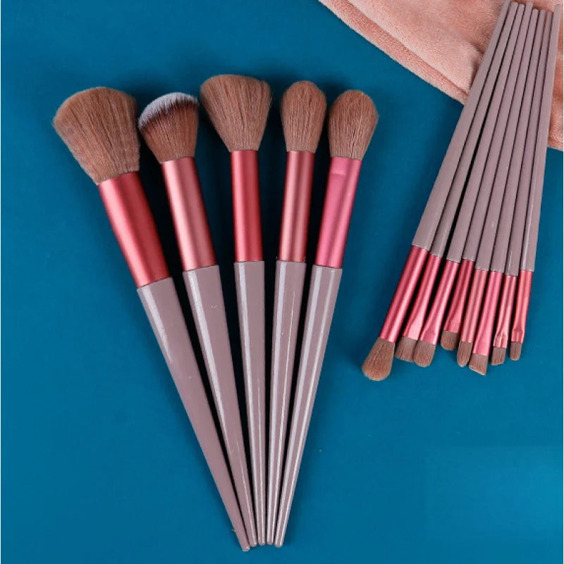 13 Pcs Makeup Brushes Soft Fluffy Professional - Eye Shadow, Foundation, Powder, Blush Blending, Women’s Tools