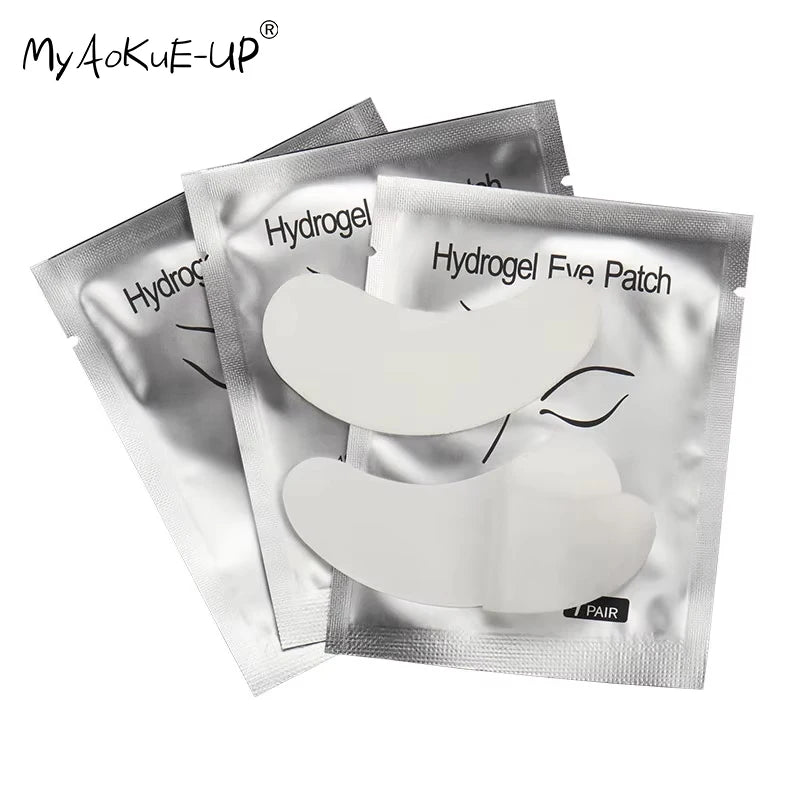 50/100/200 Pairs Eyelash Pad Gel Hydrogel Eye Patch Grafting Under Eye Paper Sticker Fox Wraps Eyelash Extension Makeup Tools
