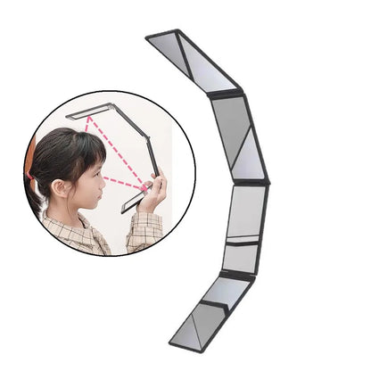 1PC 4 Way Mirror 360 Degree Handheld Desktop Portable Foldable Makeup Mirrors For Self Hair Cutting Make Up Beauty Tool
