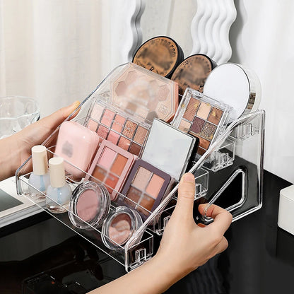 3/5/7 Tiers Eyeshadow Palette Organizer Clear Acrylic Display Stand Lipstick Powder Cosmetics Shelf Rack Makeup Holder
