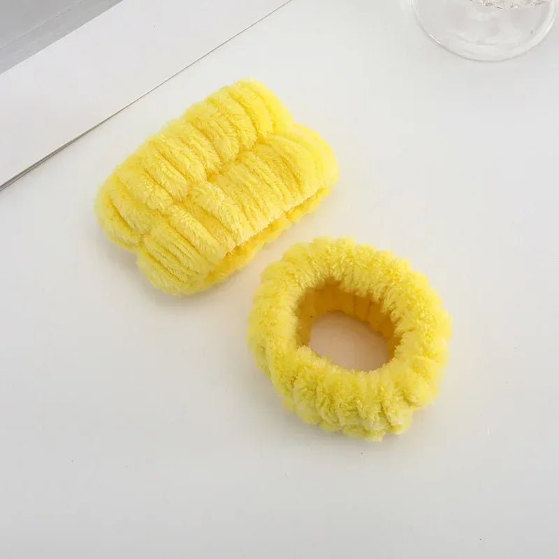 Women Makeup Coral Fleece Headband Wash Face Soft Hair Holder Elastic Top Knot Hairbands Girl Headwear Hair Accessories