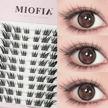 10 rows Individual Mink Eyelashes 1/box 60 Bundles Natural Eyelash extension 3D Russia Lashes Cluster Fox Eye Effect Makeup Lash