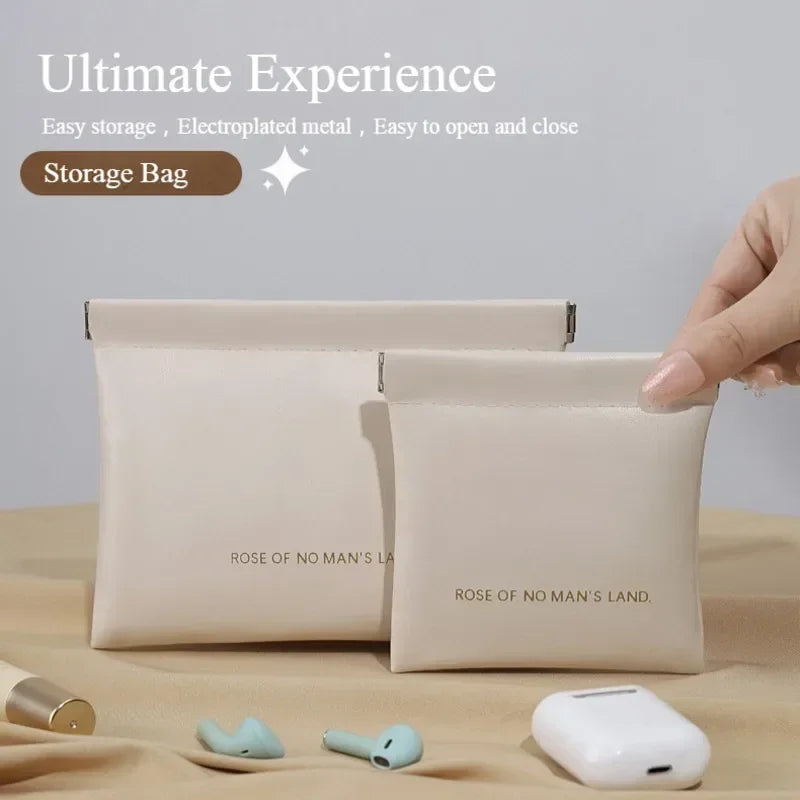 파우치 Simple Lipstick Makeup Storage Bag Women Fashion Portable Mini Key Jewelry Cosmetic Organizer Pouch Handbag Косметичка 2025