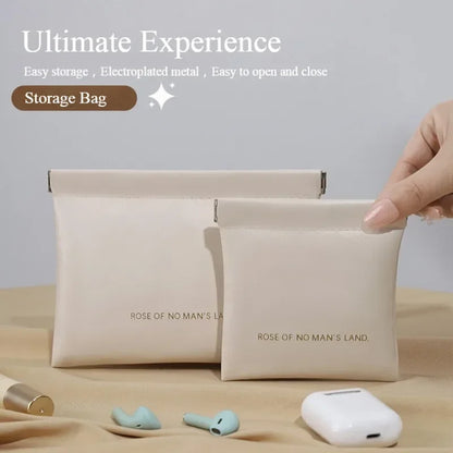 파우치 Simple Lipstick Makeup Storage Bag Women Fashion Portable Mini Key Jewelry Cosmetic Organizer Pouch Handbag Косметичка 2025