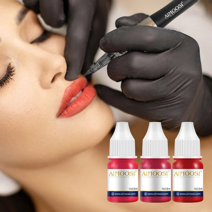 AIMOOSI Lip Tattoo Ink for Semi Permanent Makeup Nano Eyebrows Microblading Pigment 3ML Beauty Health Tattoo Supplies