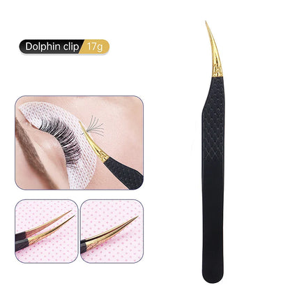 1pcs Makeup Eyelash Tweezers High Precision Clip Nail Drill Eyelash Eyebrow Stainless Steel Tweezers Woman Beauty Tools